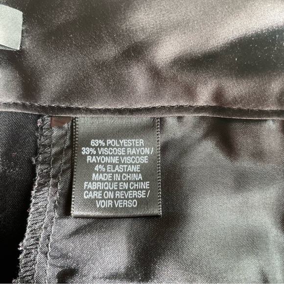 TAHARI Black Wide-Leg Trouser Pants | Size 6 Long - Picture 5 of 5